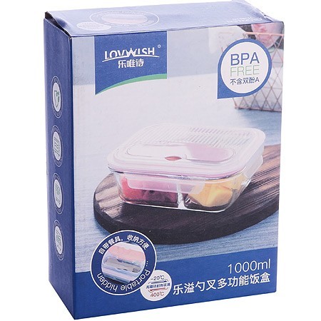 Контейнер 1л стекло с ложкой и вилкой Mayer&Boch (31191)