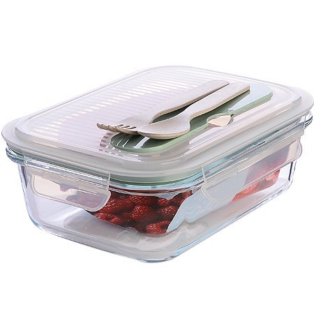 Контейнер 1л стекло с ложкой и вилкой Mayer&Boch (31191)