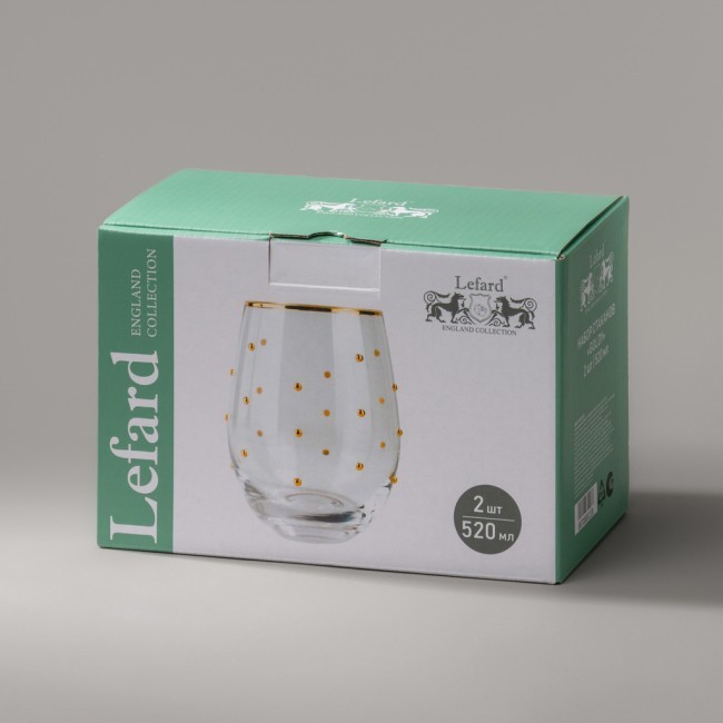Набор стаканов "goldy" из 2 шт. 520 мл Lefard (685-113) Набор стаканов "goldy" из 2 шт. 520 мл Lefard (685-113)