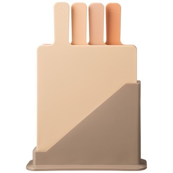 Набор разделочных досок из 4 шт+подставка 24*7.8*17cm цвет: бежевый Agness (671-507) Набор разделочных досок из 4 шт+подставка 24*7.8*17cm цвет: бежевый Agness (671-507)