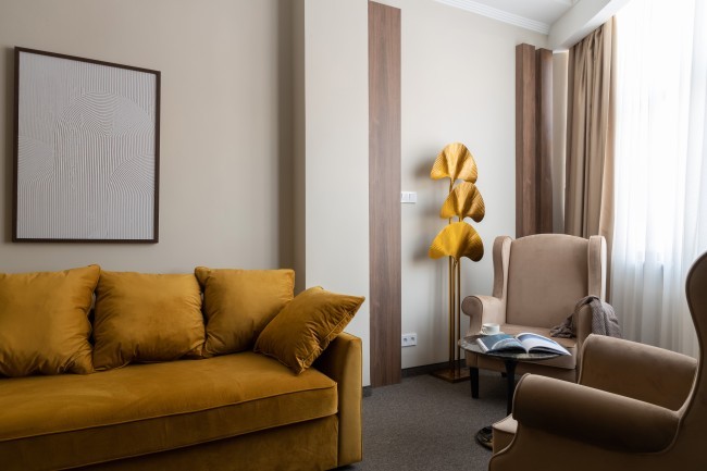 Торшер металлич."Гинкго" латунь L55*W26*H183 (TT-00005327)