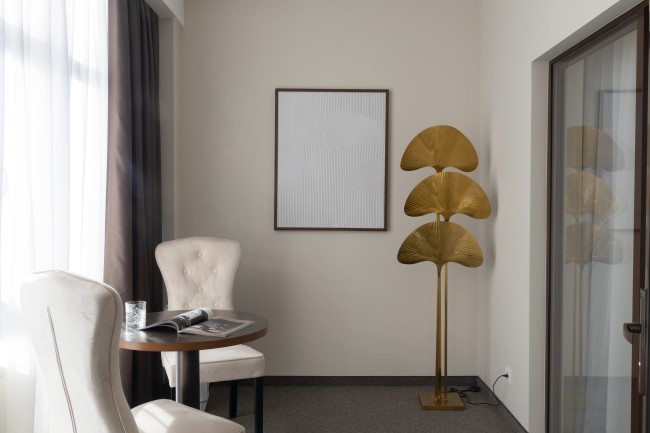 Торшер металлич."Гинкго" латунь L55*W26*H183 (TT-00005327)