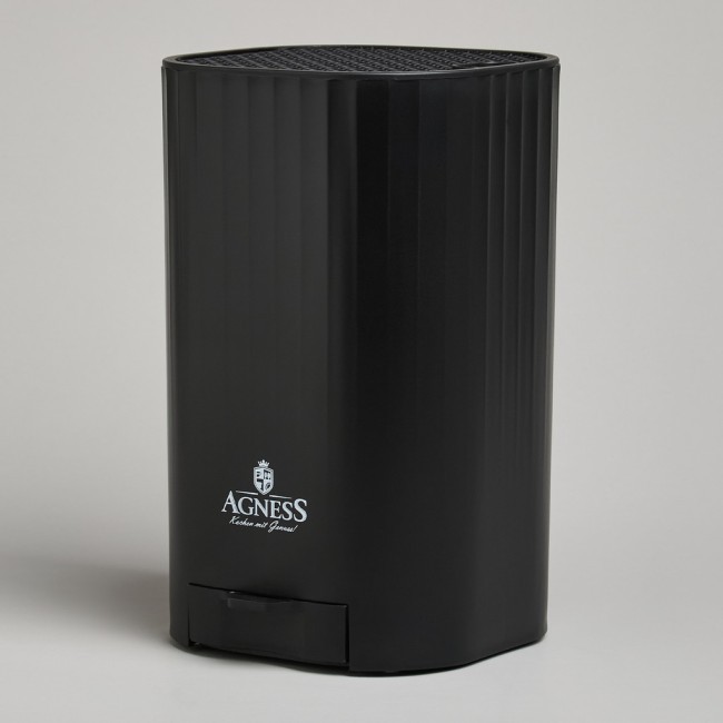 Подставка для ножей agness с точильным камнем 13,6*14,6*23 см Agness (907-321)