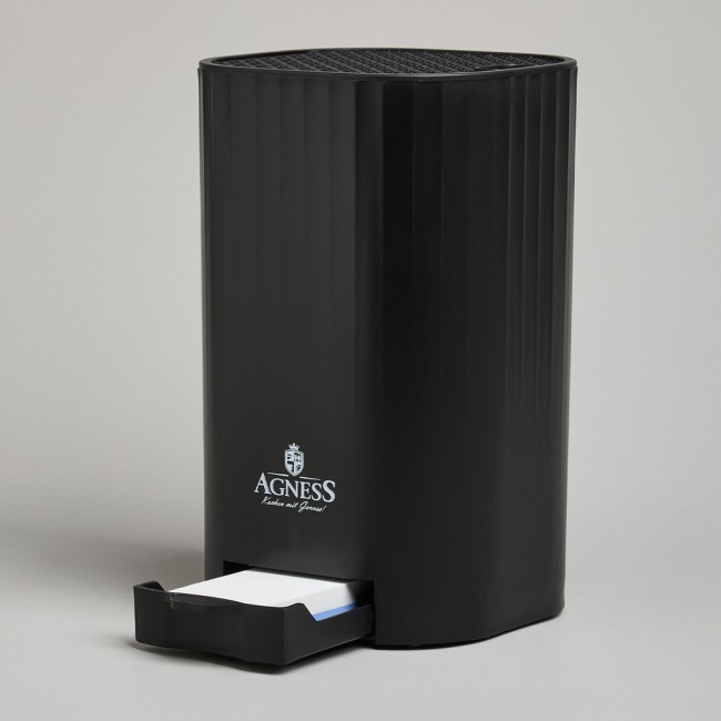 Подставка для ножей agness с точильным камнем 13,6*14,6*23 см Agness (907-321)