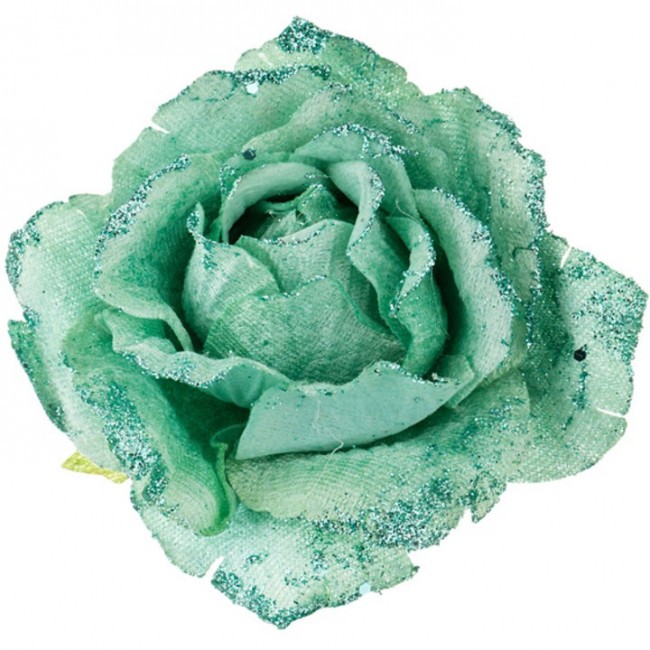 Цветок искусственный "роза" диаметр=15 cm на клипсе Huajing Plastic (241-1857)