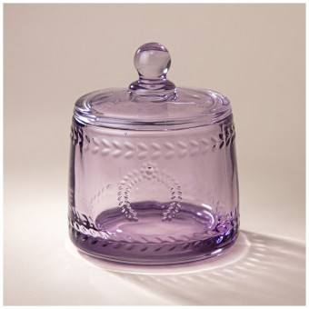 Емкость для хранения с крышкой "nature" purple 9,5х9,5х9,5 см Lefard (355-338)
