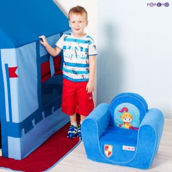 Игровое детское кресло "Рыцарь", цв. Голубой (PCR316-02)