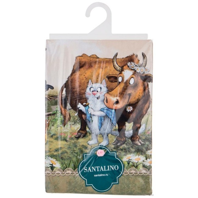 Фартук "синие коты. про любовь", 100% хлопок,твил, беж Lefard (850-720-7)