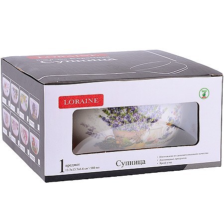 Супница керамическая 580мл Утренняя свежесть доломит LR (60185) Супница керамическая 580мл Утренняя свежесть доломит LR (60185)