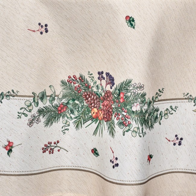 Скатерть  d220 cm круглая, "celebration", цвет: бежевый, tm lefard, полиэстер 100% Lefard (986-001-26)
