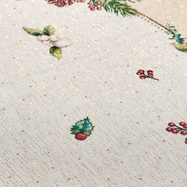 Скатерть  d220 cm круглая, "celebration", цвет: бежевый, tm lefard, полиэстер 100% Lefard (986-001-26)