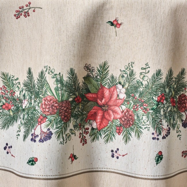 Скатерть  d220 cm круглая, "celebration", цвет: бежевый, tm lefard, полиэстер 100% Lefard (986-001-26)