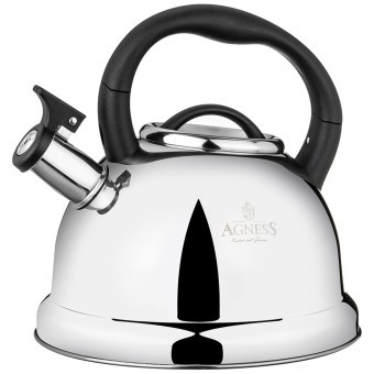 Чайник agness со свистком, 3,0 л и складывающейся ручкой Agness (937-033) Чайник agness со свистком, 3,0 л и складывающейся ручкой Agness (937-033)