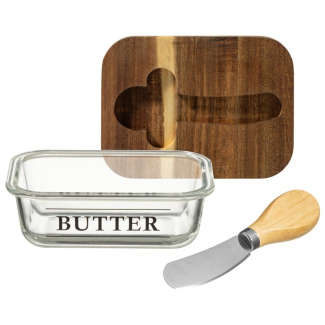 Масленка "nature" с ножом 17*12,5*6,5 см Lefard (691-171)