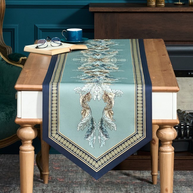 Дорожка "листья мориса" green stripe 45х215см, 100% хлопок,твил c пропиткой Lefard (850-752-34) Дорожка "листья мориса" green stripe 45х215см, 100% хлопок,твил c пропиткой Lefard (850-752-34)
