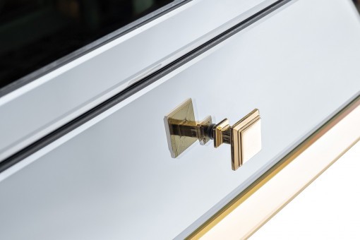 Консоль 2 ящика с золотистой отделкой 120*42*79см (TT-00006823)