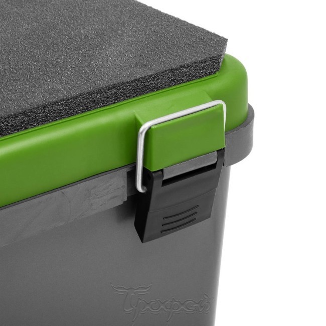 Ящик рыболовный зимний Helios односекционный 19л серый/салатовый (HS-IB-19-GG-1) (70118)