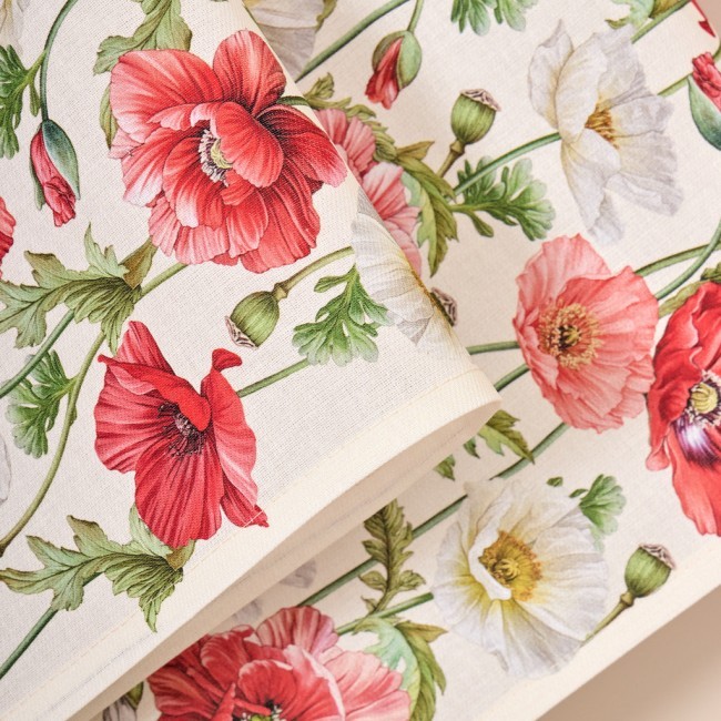 Набор полотенец 2 шт "маки" 40х60см ,кремовый, 100% хлопок,твил Lefard (850-731-63)