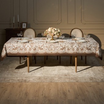 Скатерть " royal garden" 140х300см ,белый ,100% хлопок ,твил с пропиткой Lefard (850-754-22)