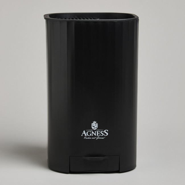 Подставка для ножей agness с точильным камнем 13,6*14,6*23 см Agness (907-323)