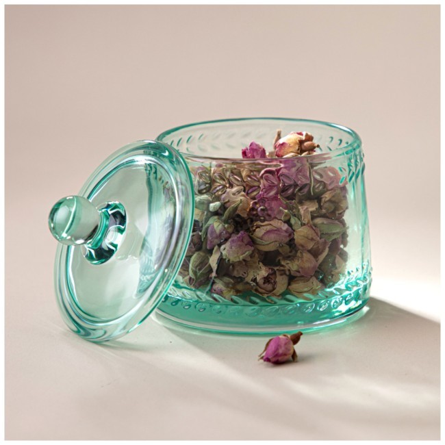 Емкость для хранения с крышкой "nature" green 9,5х9,5х9,5 см Lefard (355-339)