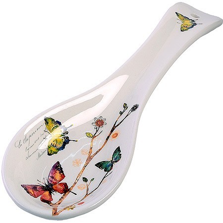 Подставка для ложки 22,3см Бабочки в саду доломит LR (60117) Подставка для ложки 22,3см Бабочки в саду доломит LR (60117)