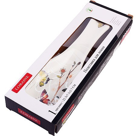 Подставка для ложки 22,3см Бабочки в саду доломит LR (60117) Подставка для ложки 22,3см Бабочки в саду доломит LR (60117)