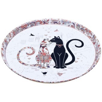 Поднос сервировочный agness "парижские коты" 33*2,1 см Agness (898-040) Поднос сервировочный agness "парижские коты" 33*2,1 см Agness (898-040)