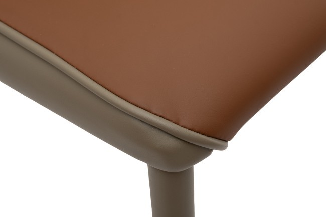 Стул обеденный экокожа терракота/бежевый 55*45*82см (TT-00013152)