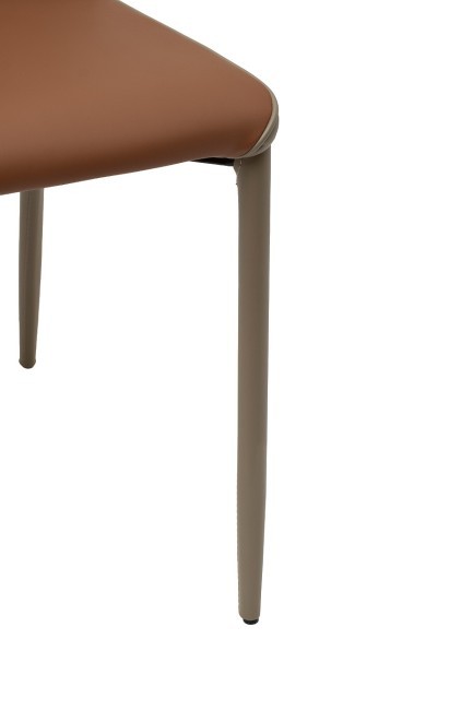 Стул обеденный экокожа терракота/бежевый 55*45*82см (TT-00013152)