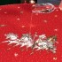 Скатерть круглая "с новым годом" 220см ,красный, 100% хлопок, твил, с пропиткой Lefard (850-763-26)