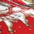 Скатерть круглая "с новым годом" 220см ,красный, 100% хлопок, твил, с пропиткой Lefard (850-763-26)