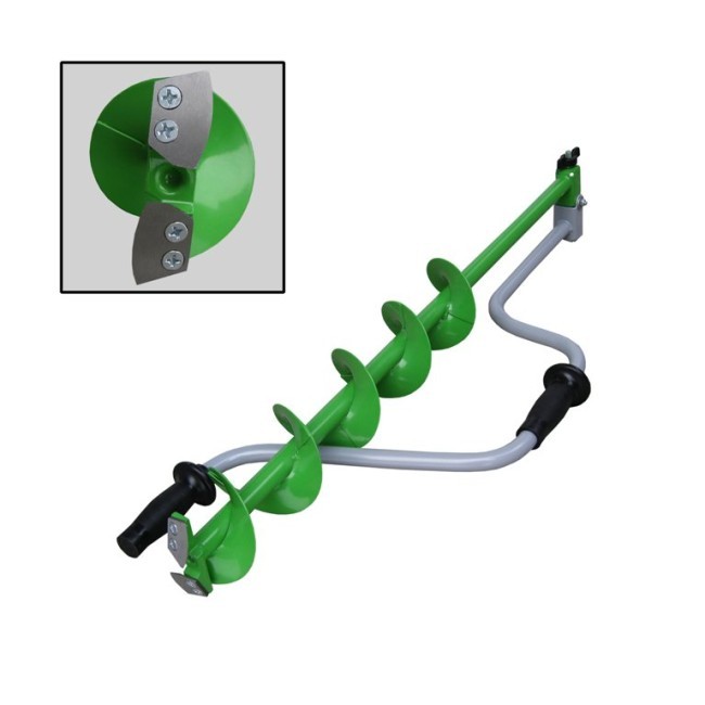 Ледобур Helios HS-130D (диаметр 130 мм) двуручный, левый, полукруглые ножи (52610) Ледобур Helios HS-130D (диаметр 130 мм) двуручный, левый, полукруглые ножи (52610)