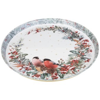 Поднос сервировочный agness коллекция "снегири" 33*2,1 см Agness (898-228) Поднос сервировочный agness коллекция "снегири" 33*2,1 см Agness (898-228)