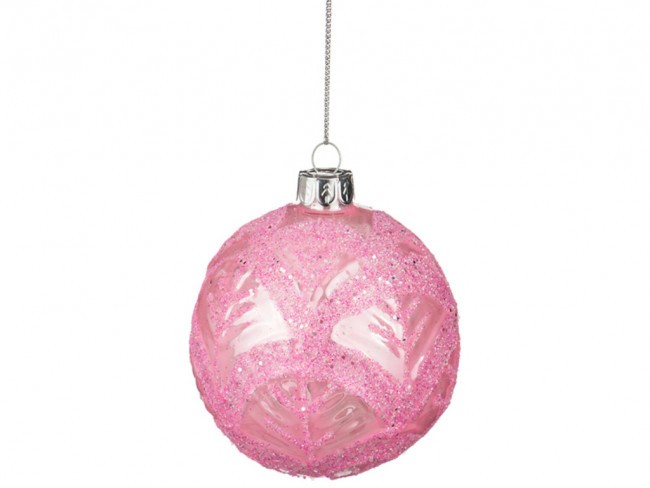 Декоративное изделие шар стеклянный диаметр=8 см. высота=9 см. цвет: розовый Dalian Hantai (862-104)