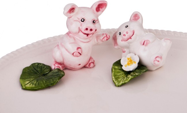 Блюдо "поросята" 38*19 см. высота=8,5 см. Annaluma (628-658)