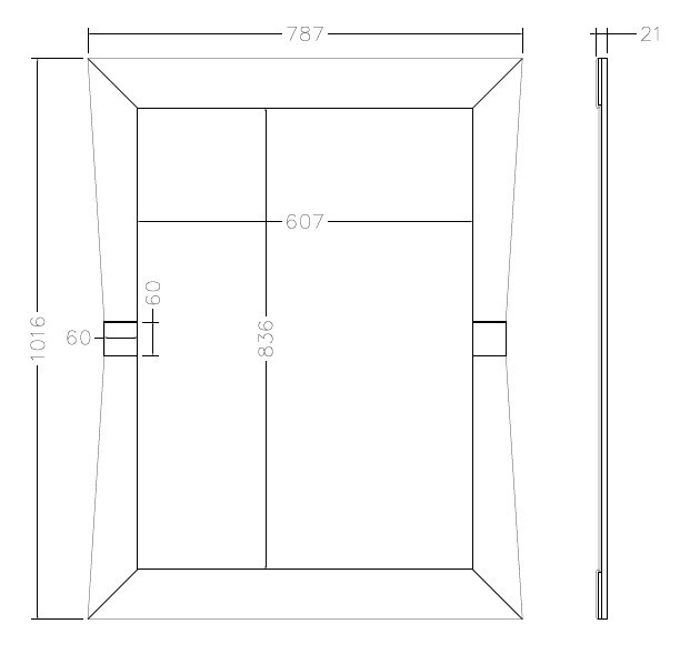 Зеркало прямоугольное с золотыми вставками 79*102*2см (TT-00006824) Зеркало прямоугольное с золотыми вставками 79*102*2см (TT-00006824)