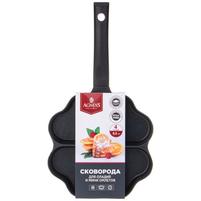 Сковорода agness для оладий с антипригар.покрытием 36*19.5*2.0см Agness (932-028)
