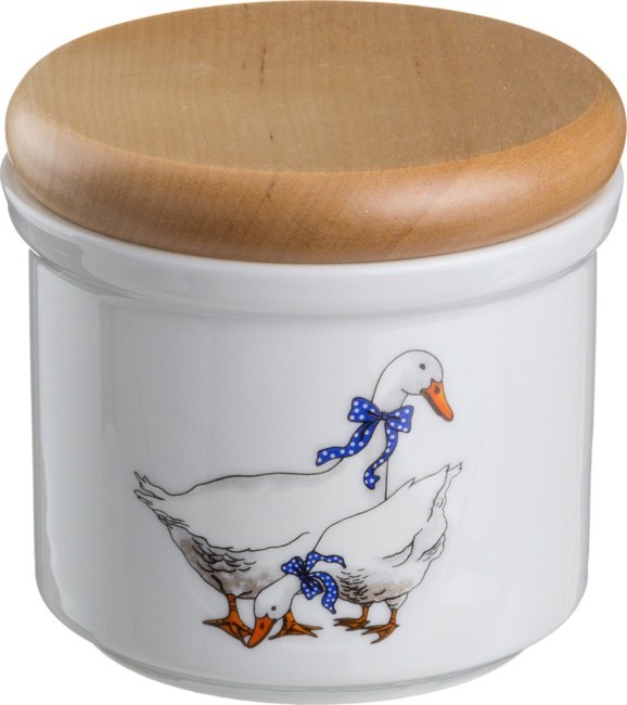 Банка для пищевых продуктов "гуси" диаметр=10 см. высота=9 см. DUBI (606-520)