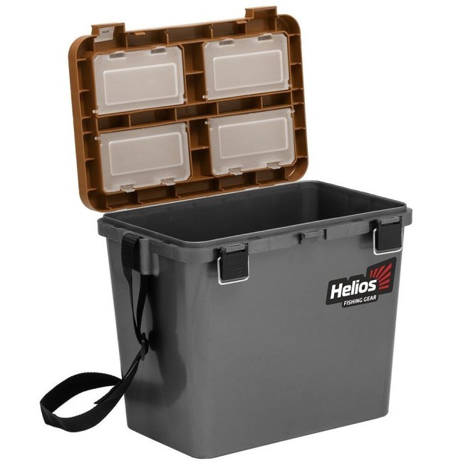 Ящик рыболовный зимний Helios двухсекционный 19л серый/золото (HS-IB-19-GGo) (70119) Ящик рыболовный зимний Helios двухсекционный 19л серый/золото (HS-IB-19-GGo) (70119)