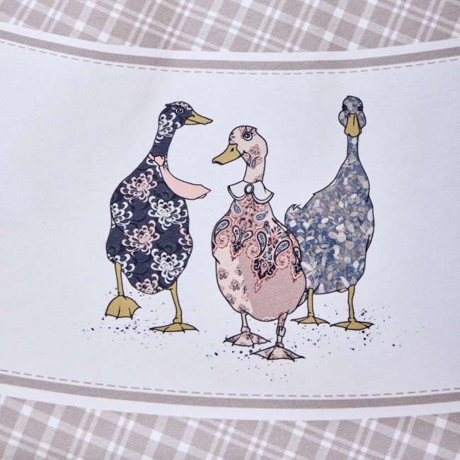 Скатерть "family farm" круглая 190 см , 100% хлопок, клетка , твил, пропитка Lefard (850-748-22)