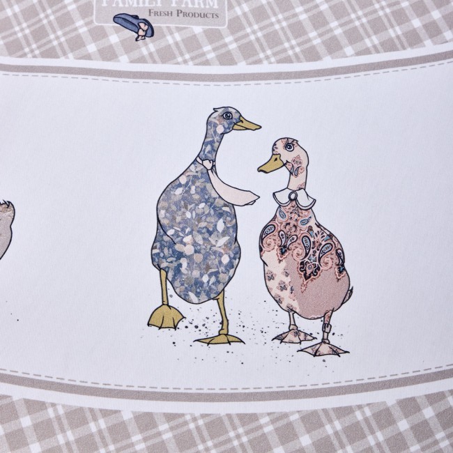 Скатерть "family farm" круглая 190 см , 100% хлопок, клетка , твил, пропитка Lefard (850-748-22)