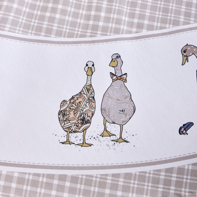 Скатерть "family farm" круглая 190 см , 100% хлопок, клетка , твил, пропитка Lefard (850-748-22)