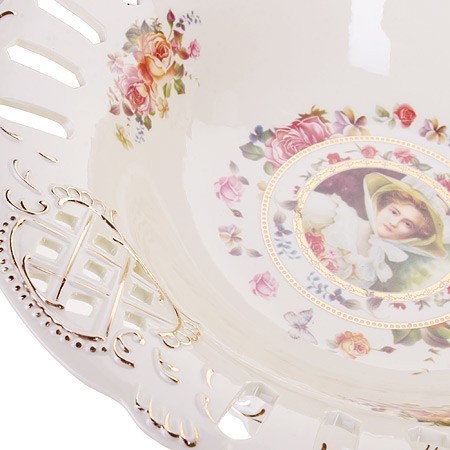 Фруктовница на ножке ФАРФОР LR (28736) Фруктовница на ножке ФАРФОР LR (28736)