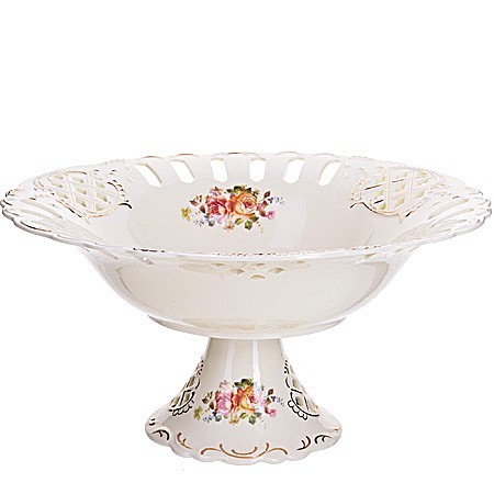 Фруктовница на ножке ФАРФОР LR (28736) Фруктовница на ножке ФАРФОР LR (28736)