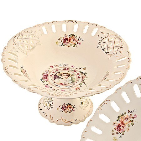 Фруктовница на ножке ФАРФОР LR (28736) Фруктовница на ножке ФАРФОР LR (28736)