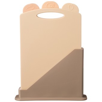 Набор разделочных досок из 3 шт+подставка 24*7.8*17cm цвет: бежевый Agness (671-509)