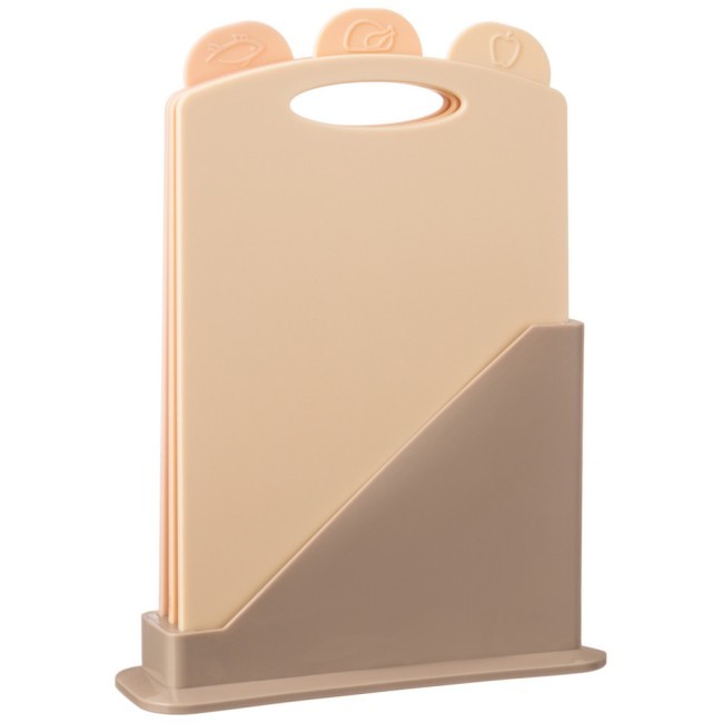 Набор разделочных досок из 3 шт+подставка 24*7.8*17cm цвет: бежевый Agness (671-509) Набор разделочных досок из 3 шт+подставка 24*7.8*17cm цвет: бежевый Agness (671-509)