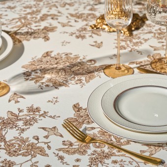 Скатерть круглая " royal garden" 150 см,белый ,100% хлопок ,твил с пропиткой Lefard (850-754-24)