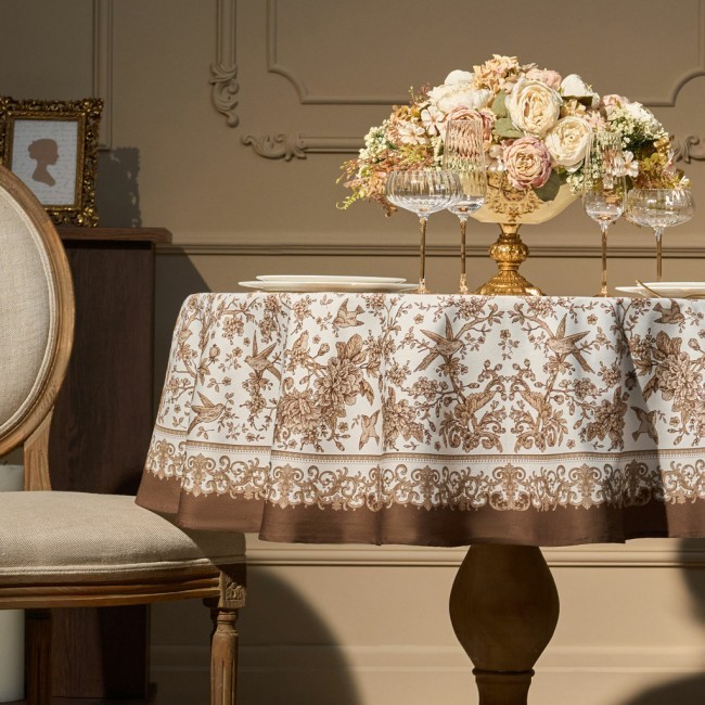 Скатерть круглая " royal garden" 150 см,белый ,100% хлопок ,твил с пропиткой Lefard (850-754-24) Скатерть круглая " royal garden" 150 см,белый ,100% хлопок ,твил с пропиткой Lefard (850-754-24)